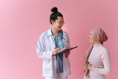 Doctor consulting patient